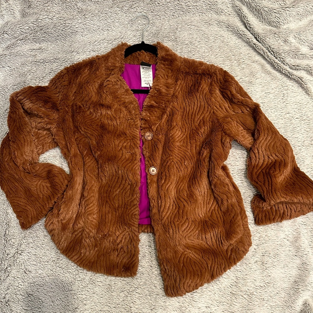 Patagonia pelage faux fur swing coat size medium
